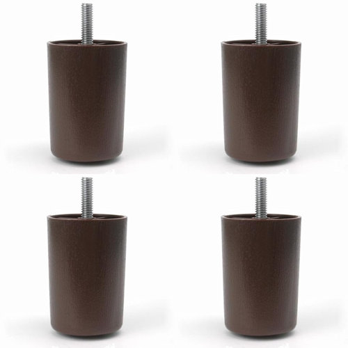 Leg Daddy 3" Brown Round Hdpe Plastic Sofa Leg Wayfair